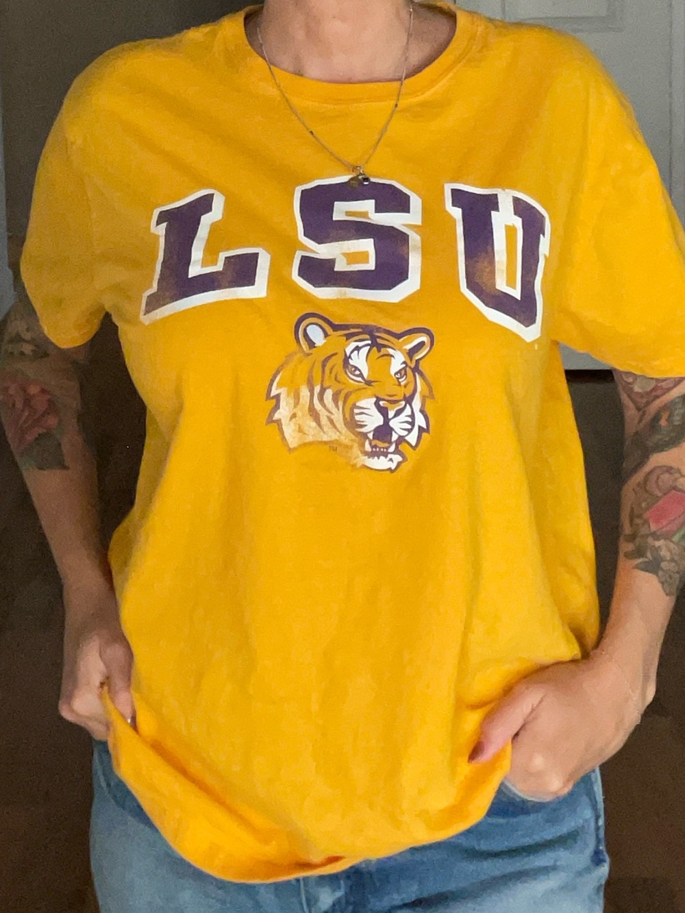 LSU Gold Short Sleeve Graphic Tee